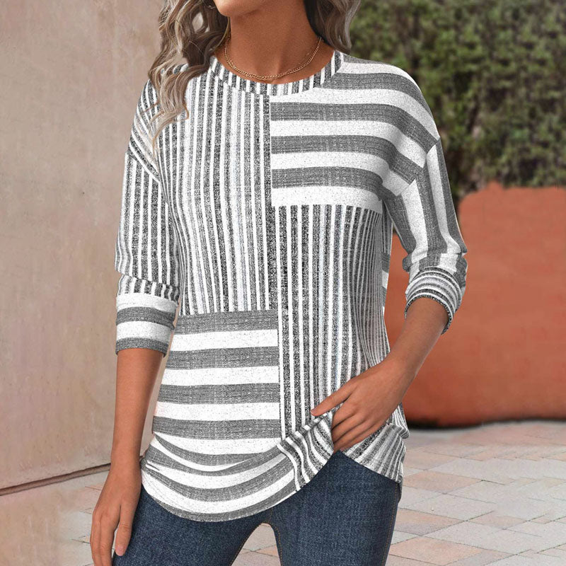 Myrrine – Blouse fluide à manches trois quarts