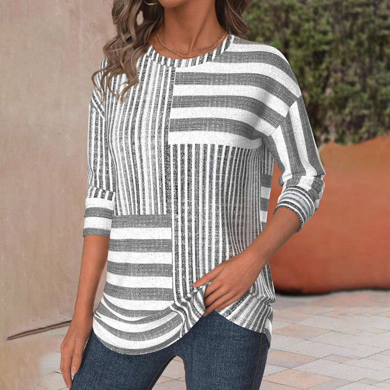 Myrrine – Blouse fluide à manches trois quarts