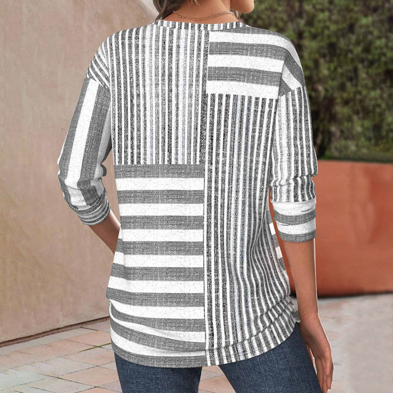 Myrrine – Blouse fluide à manches trois quarts