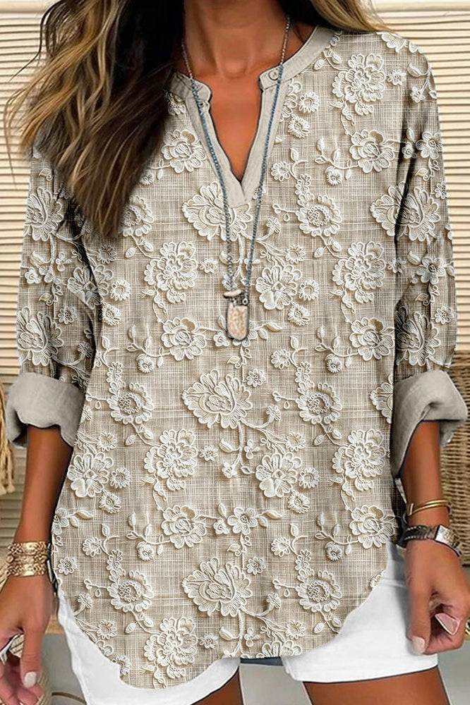 Ibtissem – Blouse fleur du désert