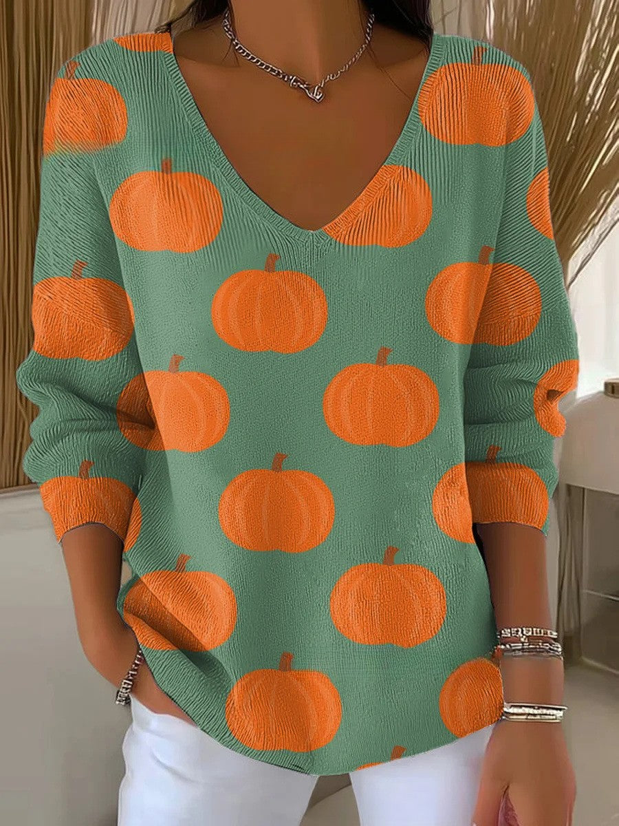 Clervie – Pull en tricot à col en V