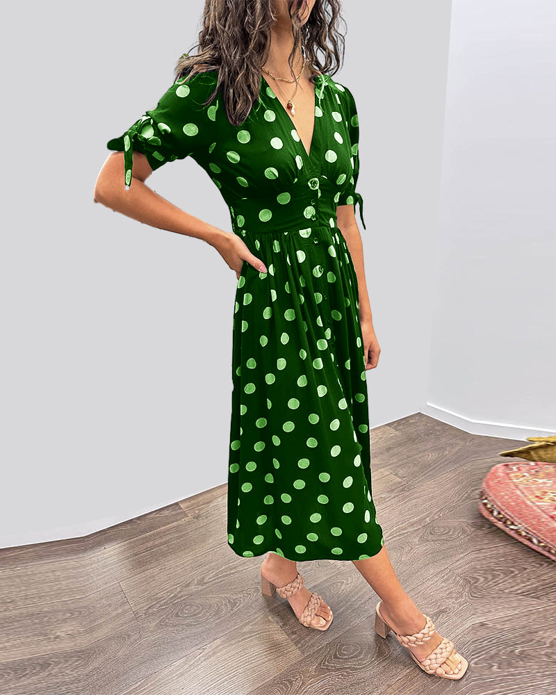 Clemencia – Robe élégante à pois