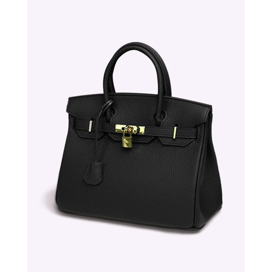 Sabine - Sac en cuir texturé avec accents dorés