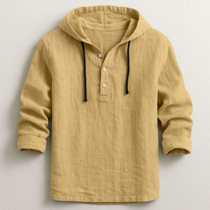 Donatien – Chemise en lin avec capuche