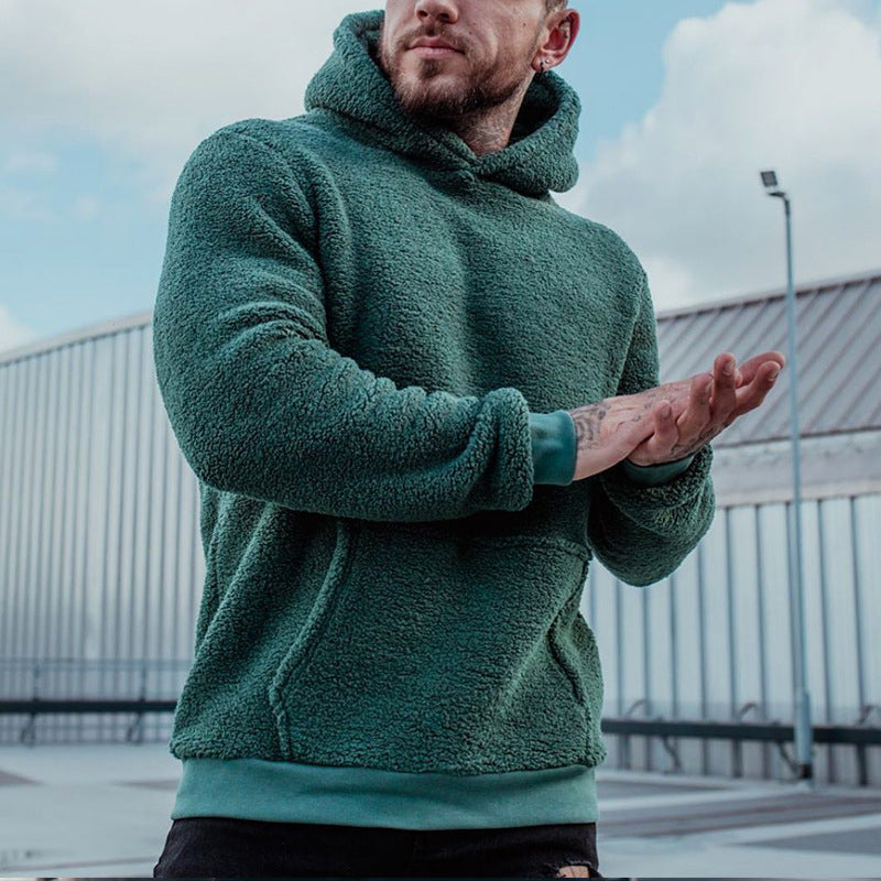 Roger - Sweat à capuche en peluche pour hommes