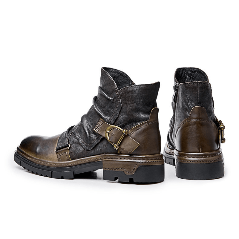 Hector - Bottes de motard en cuir robuste