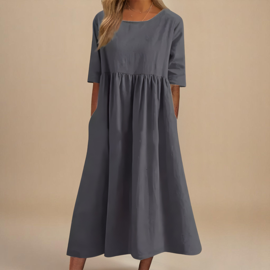 Véronique – Robe en coton flatteuse
