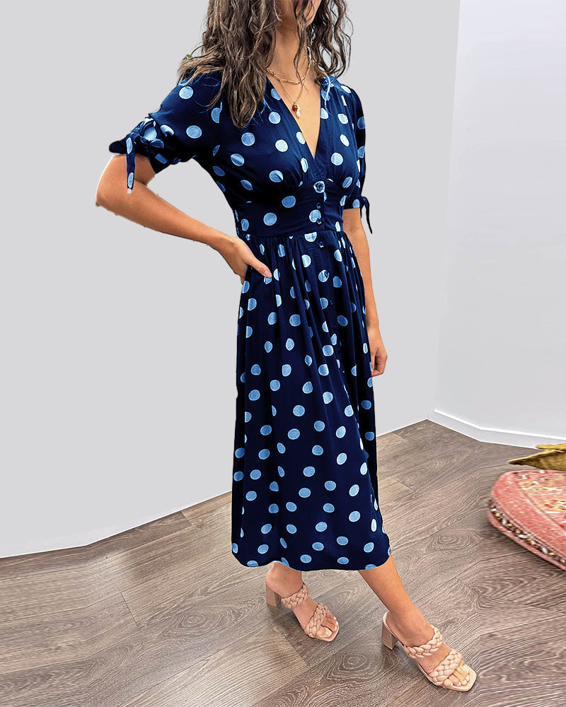 Clemencia – Robe élégante à pois