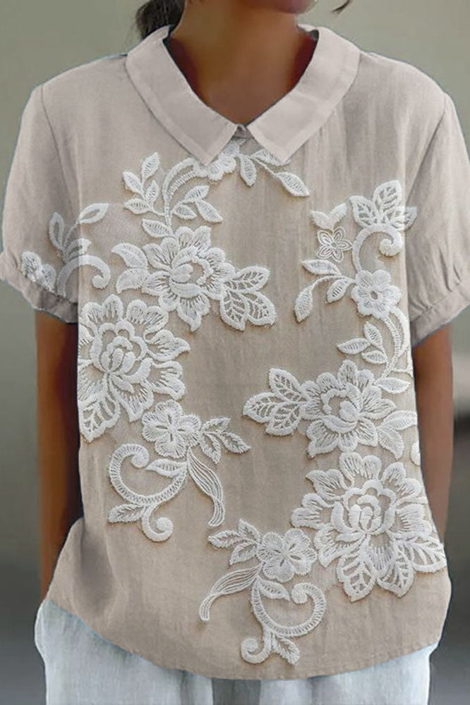 Faustina – Blouse à col lily