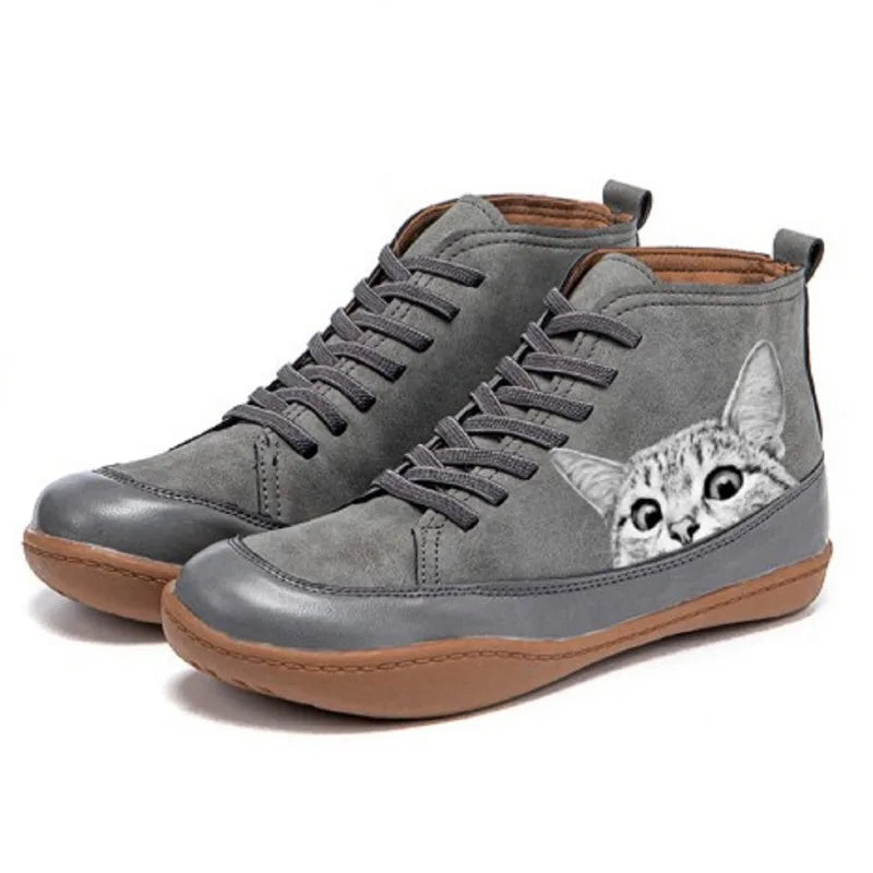 Vérène – Bottines en cuir inspirées des chats