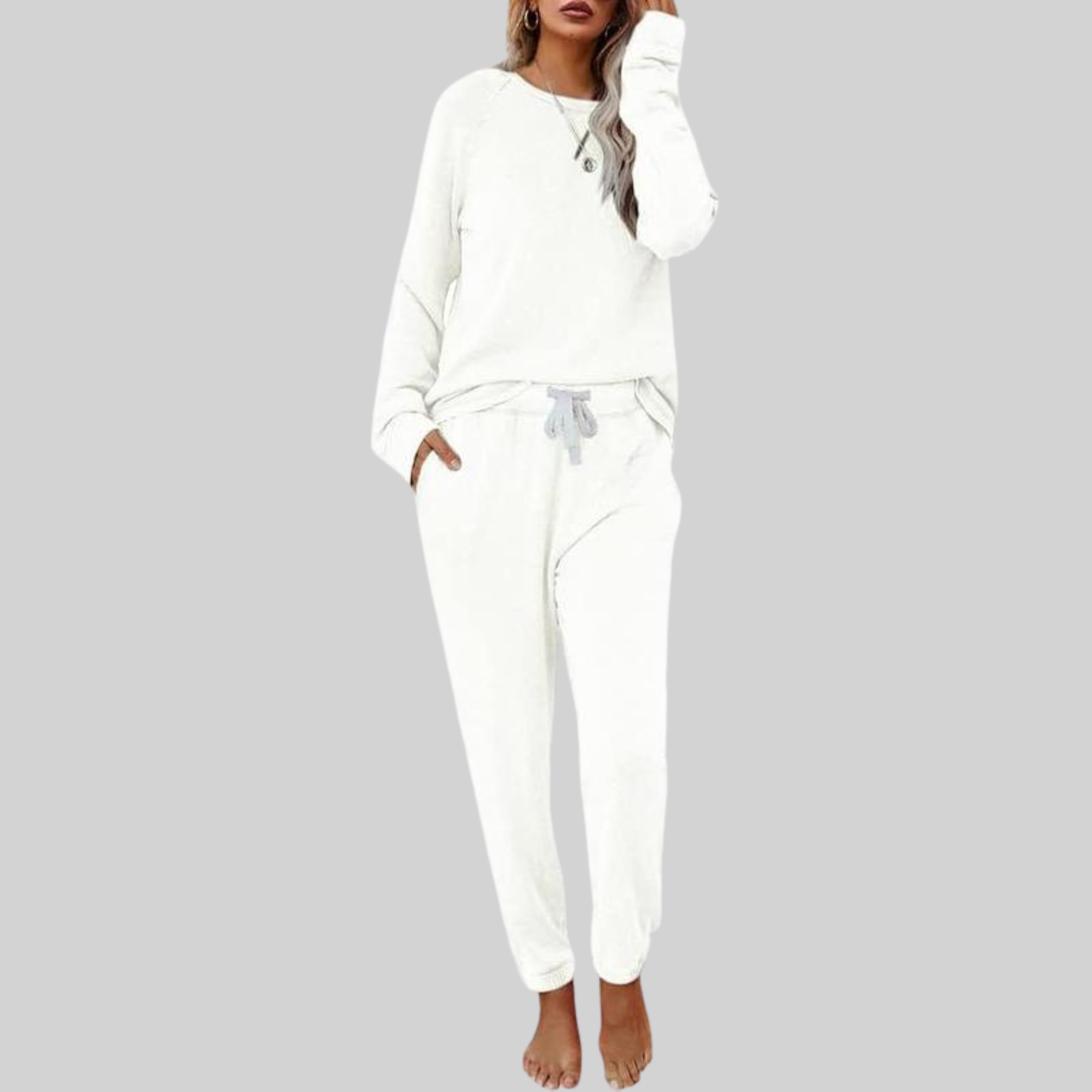 Joëlle – Ensemble décontracté manches longues et pantalon de survêtement