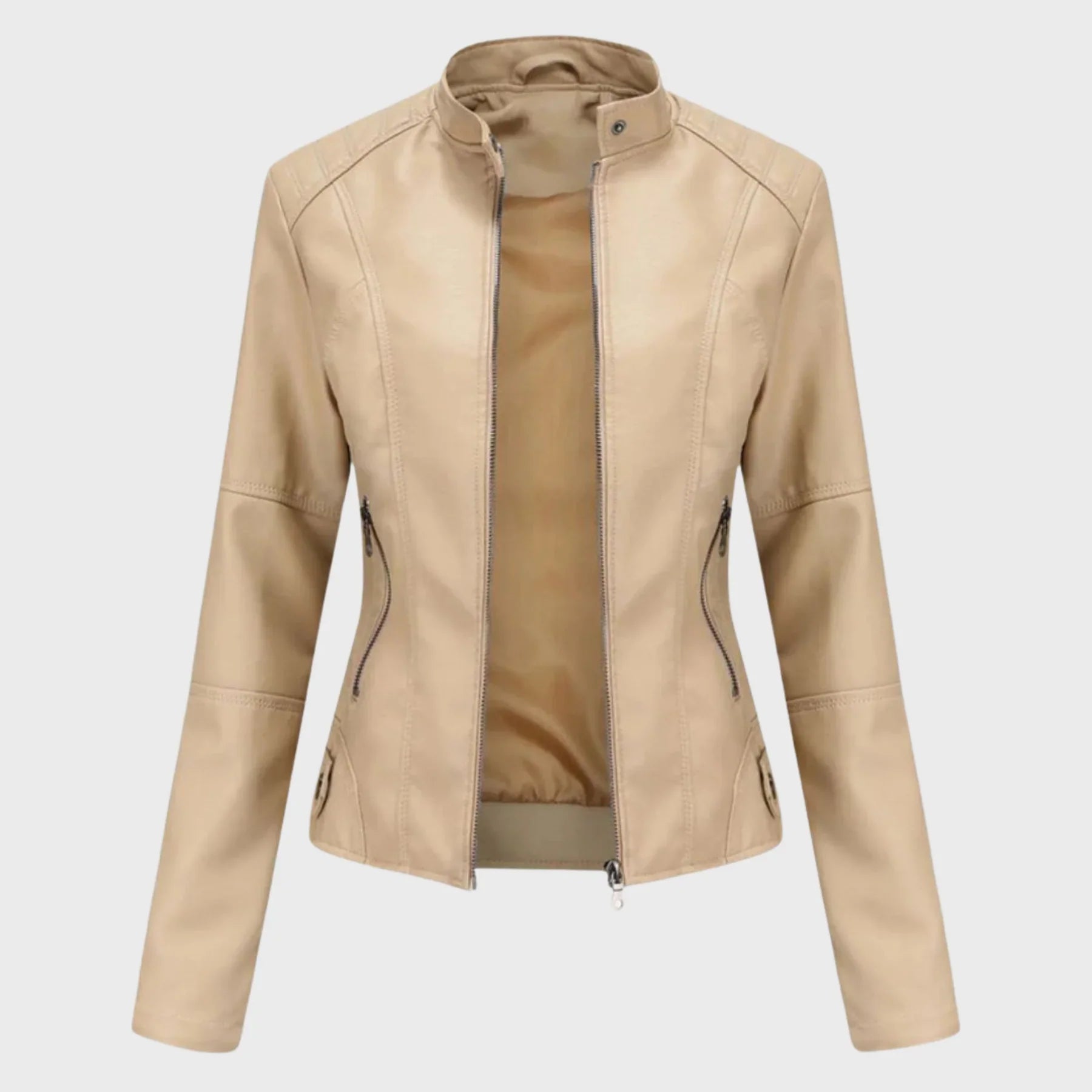 Mériane – Veste en cuir décontractée et élégante