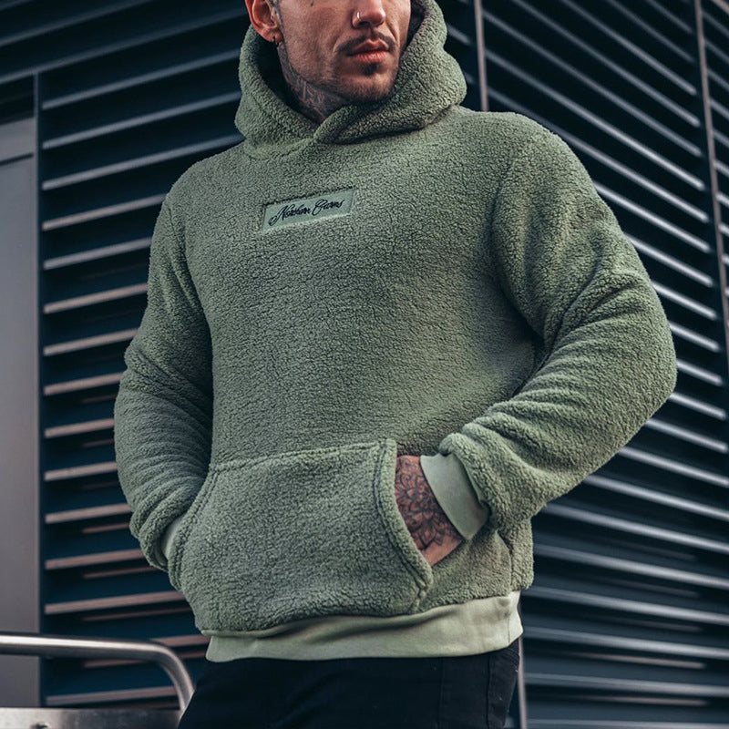 Roger - Sweat à capuche en peluche pour hommes