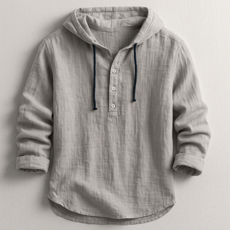 Donatien – Chemise en lin avec capuche