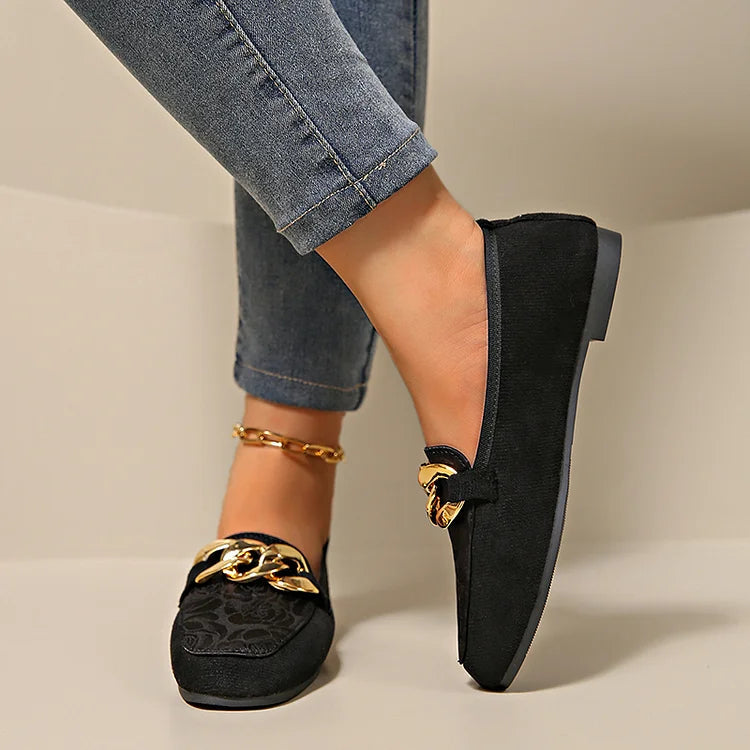 Cassélia - Mocassins élégants avec ornement chaîne