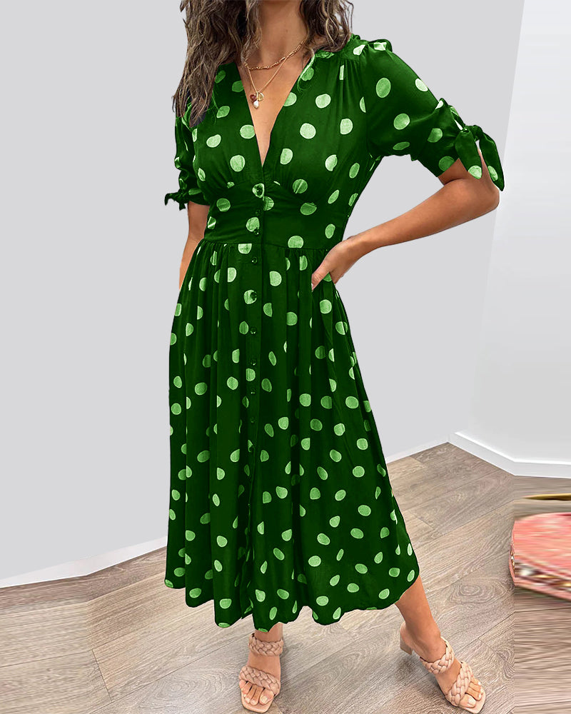 Clemencia – Robe élégante à pois