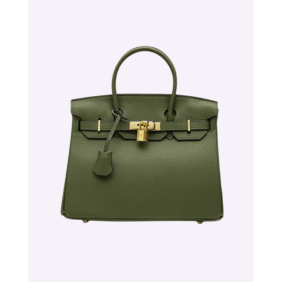 Sabine - Sac en cuir texturé avec accents dorés