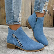Ambreline – Bottines orthopédiques en cuir avec fermeture éclair