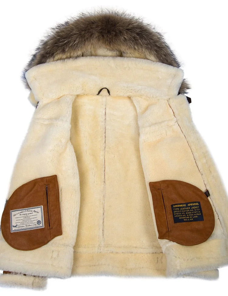 Lancelot - Manteau d'hiver en cuir élégant