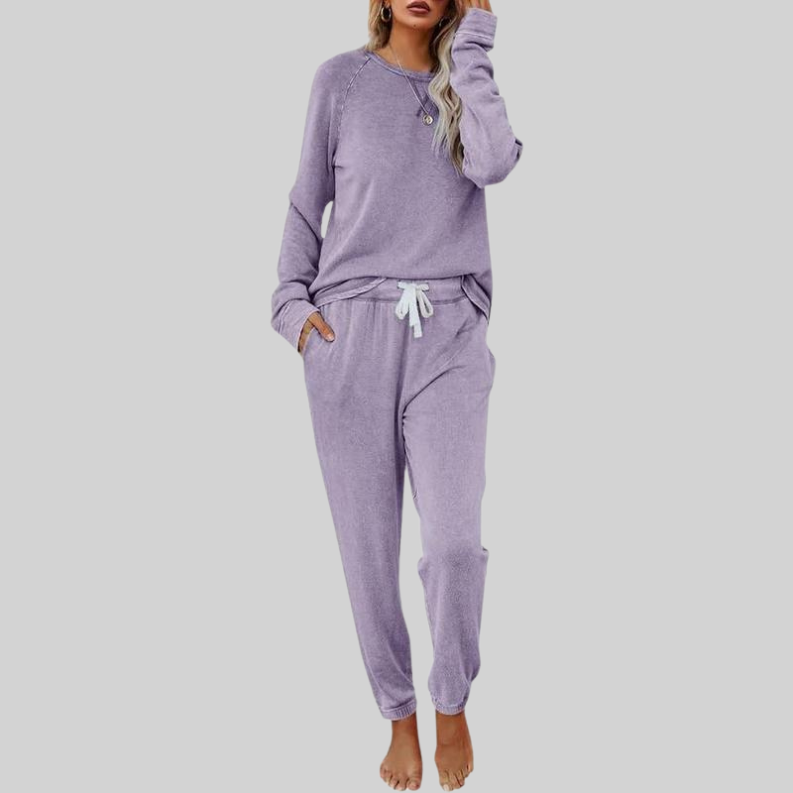 Joëlle – Ensemble décontracté manches longues et pantalon de survêtement