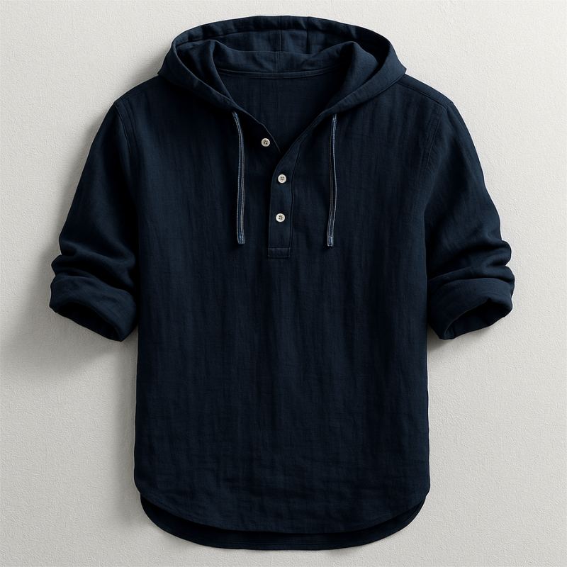Donatien – Chemise en lin avec capuche