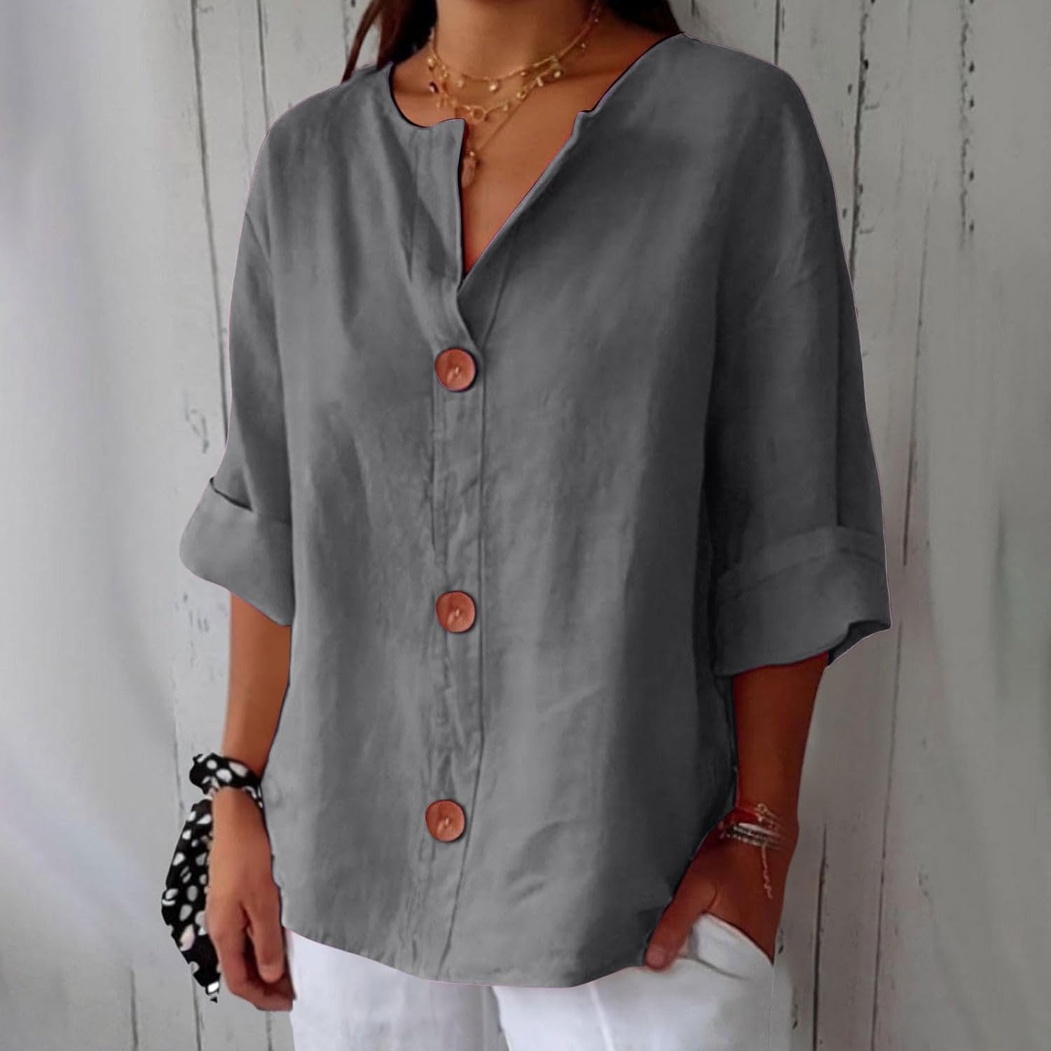 Ninon – Blouse en lin décontractée et élégante