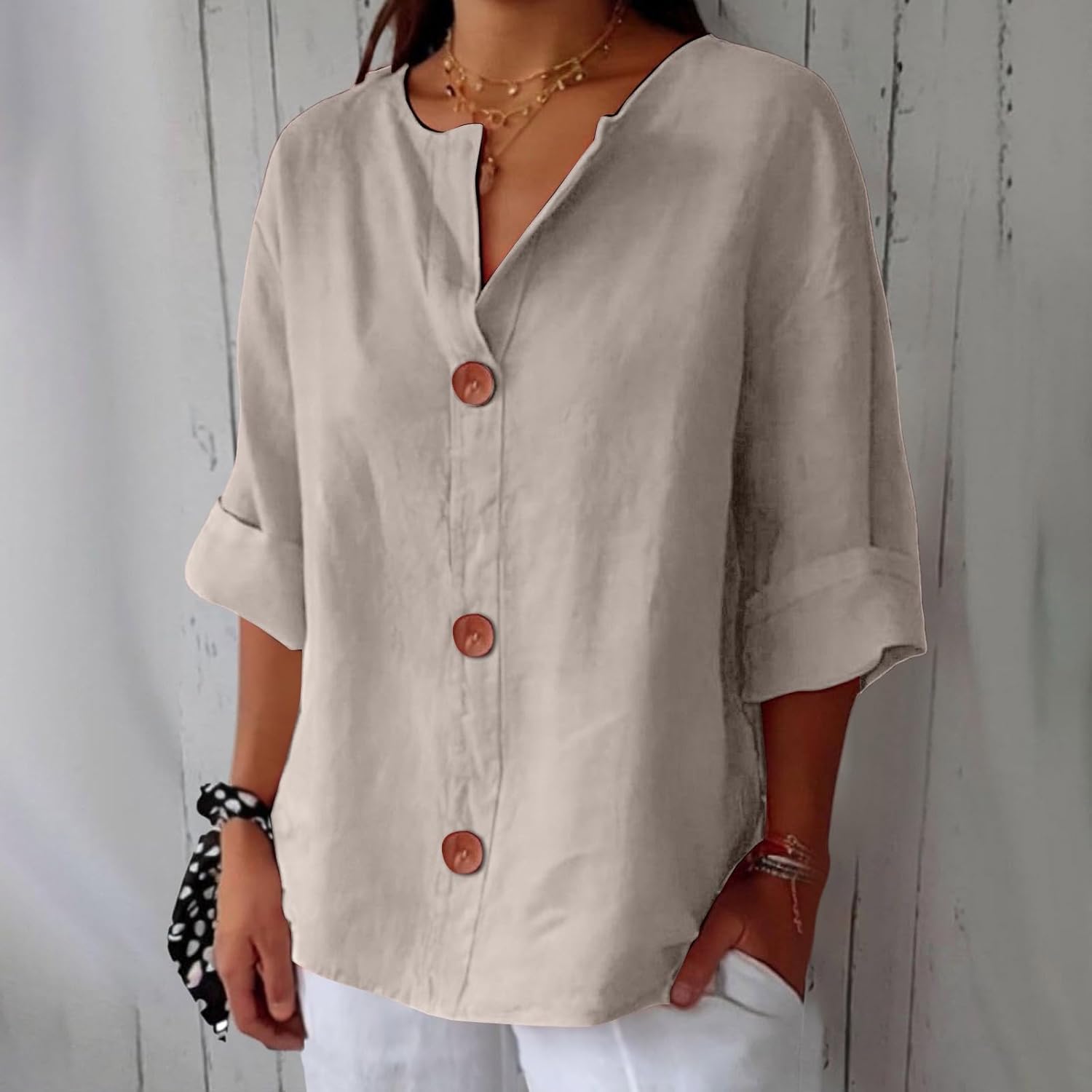 Ninon – Blouse en lin décontractée et élégante