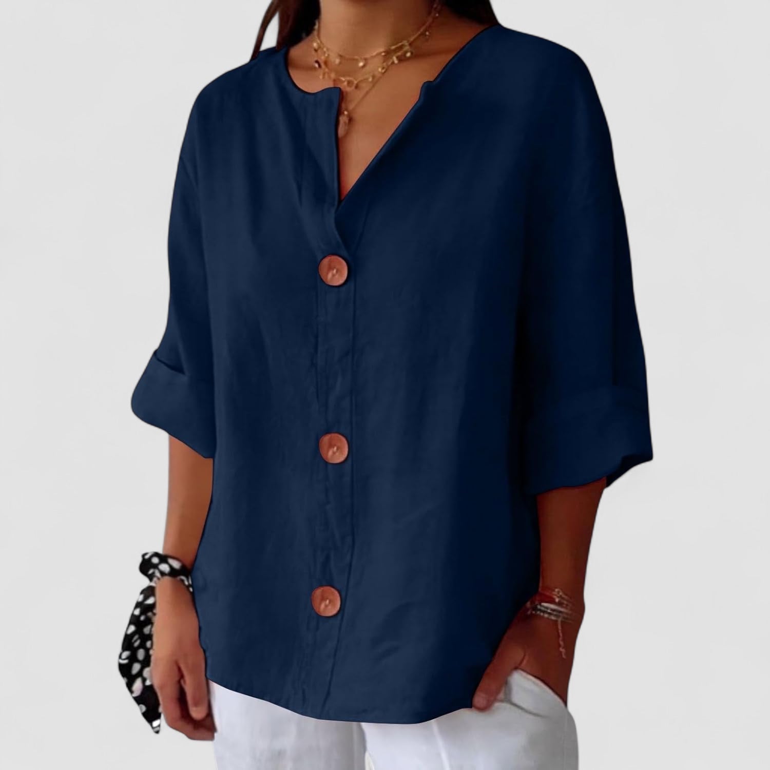 Ninon – Blouse en lin décontractée et élégante