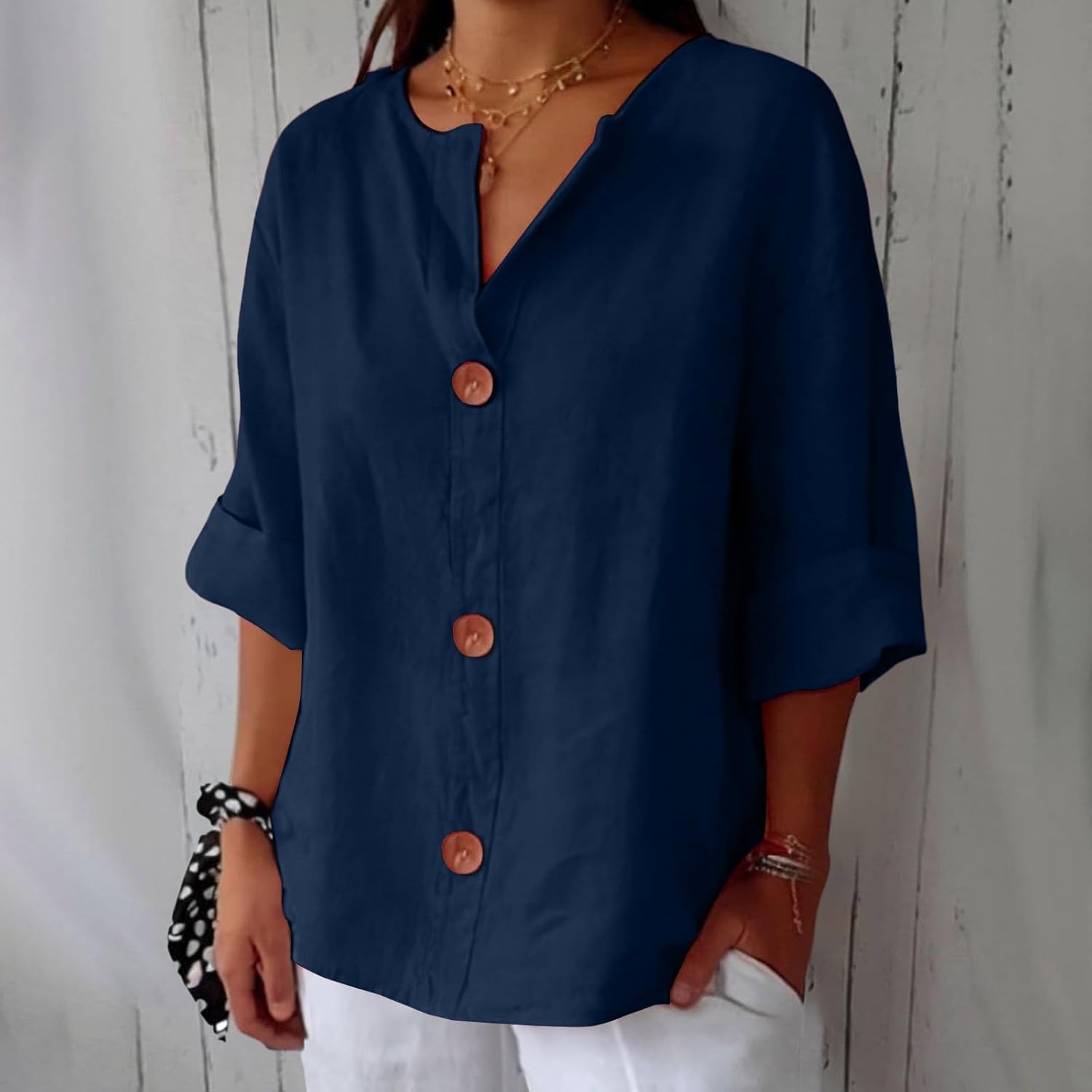 Ninon – Blouse en lin décontractée et élégante