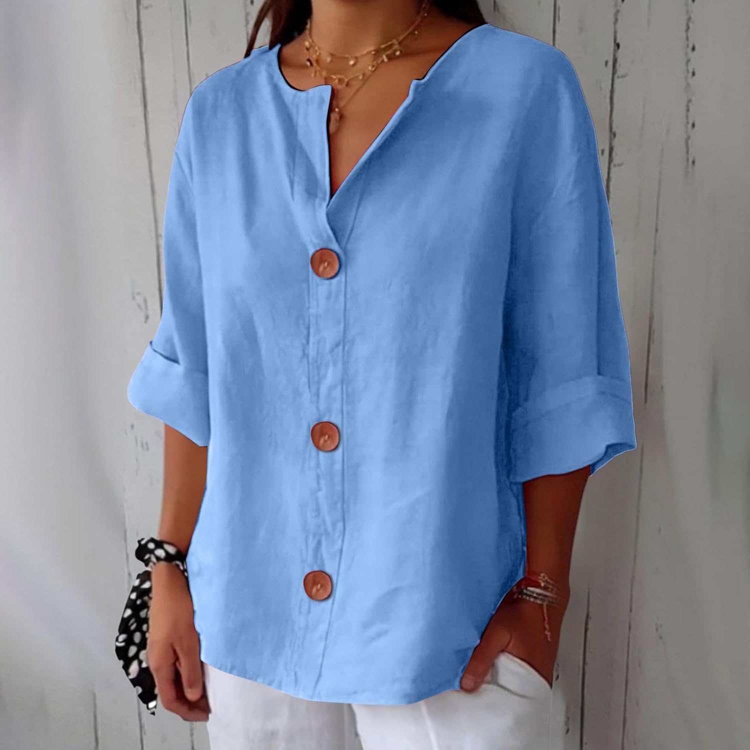 Ninon – Blouse en lin décontractée et élégante
