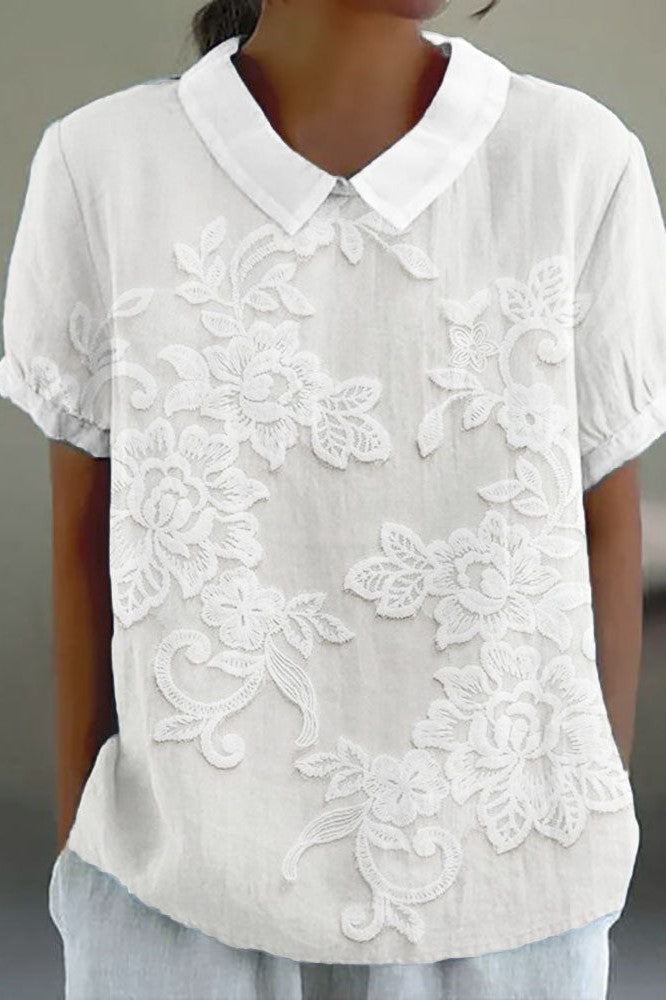 Faustina – Blouse à col lily