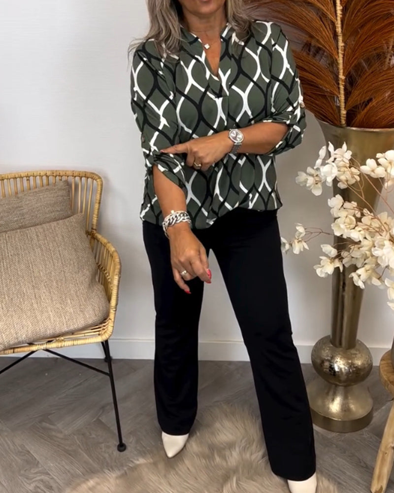 Hélène – Blouse à imprimé graphique