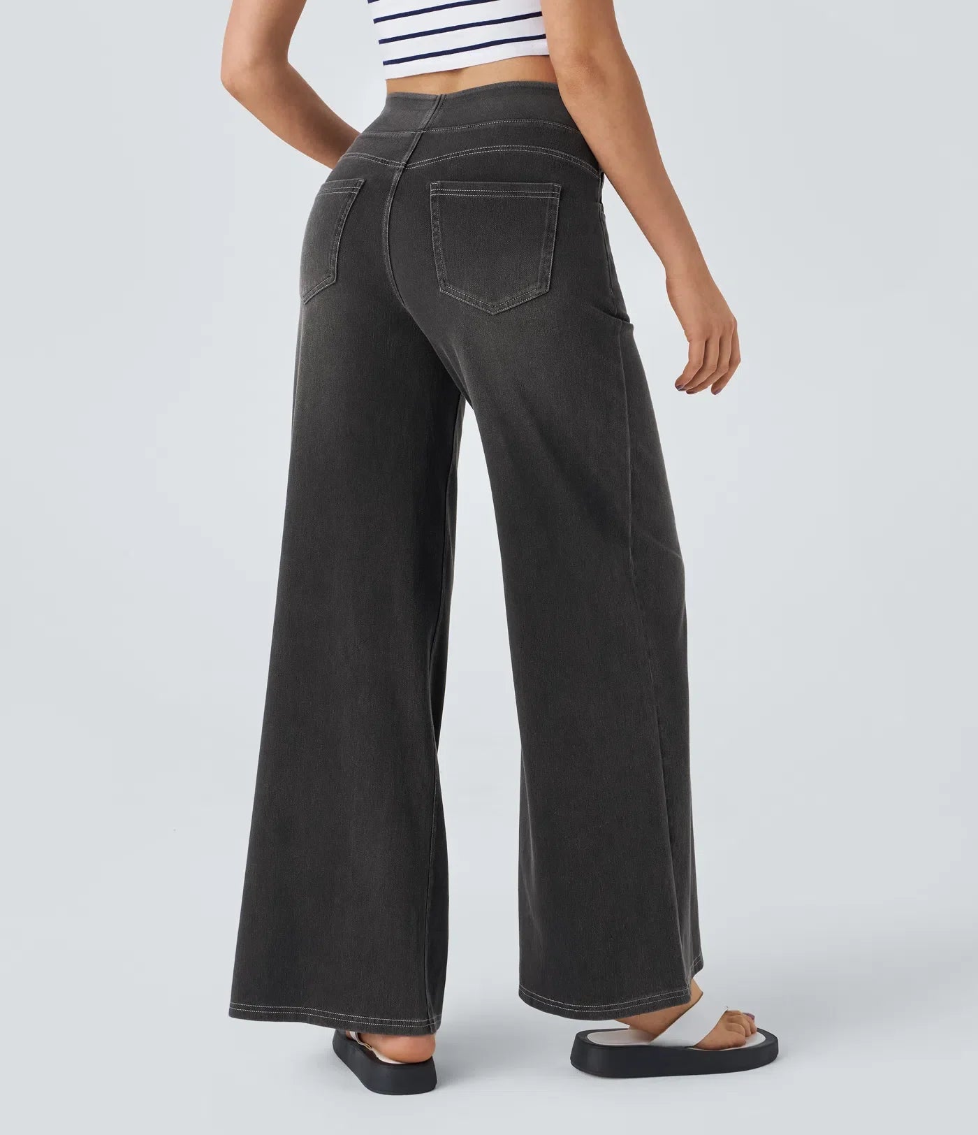 Éva - Pantalon taille haute confortable