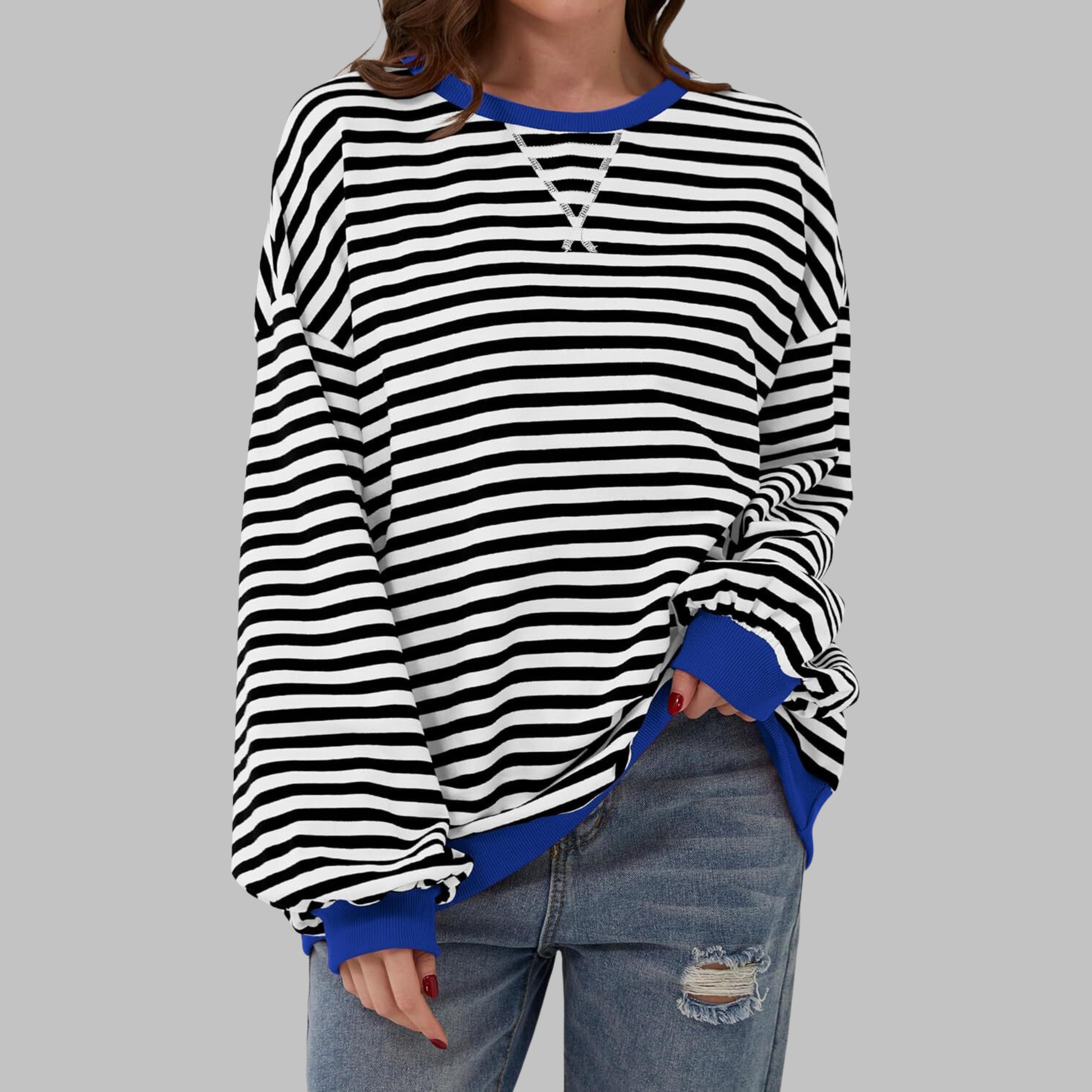 Maïwenn – Sweat rayé à manches longues