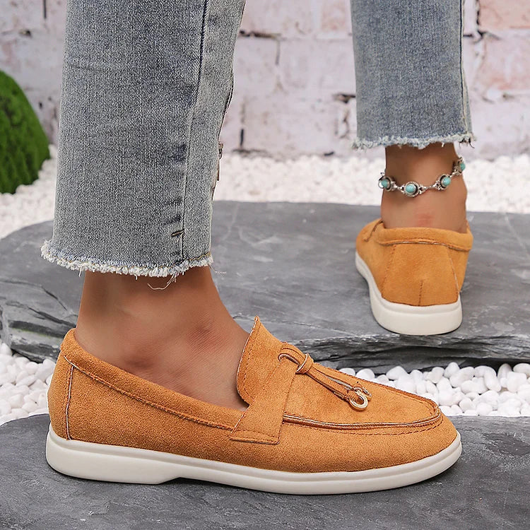 Élérine - Mocassins élégants avec surpiqûres nouées
