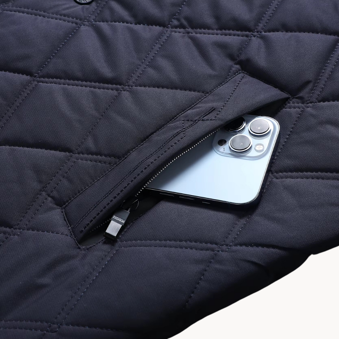 Gildas - Manteau d'affaires matelassé avec poches