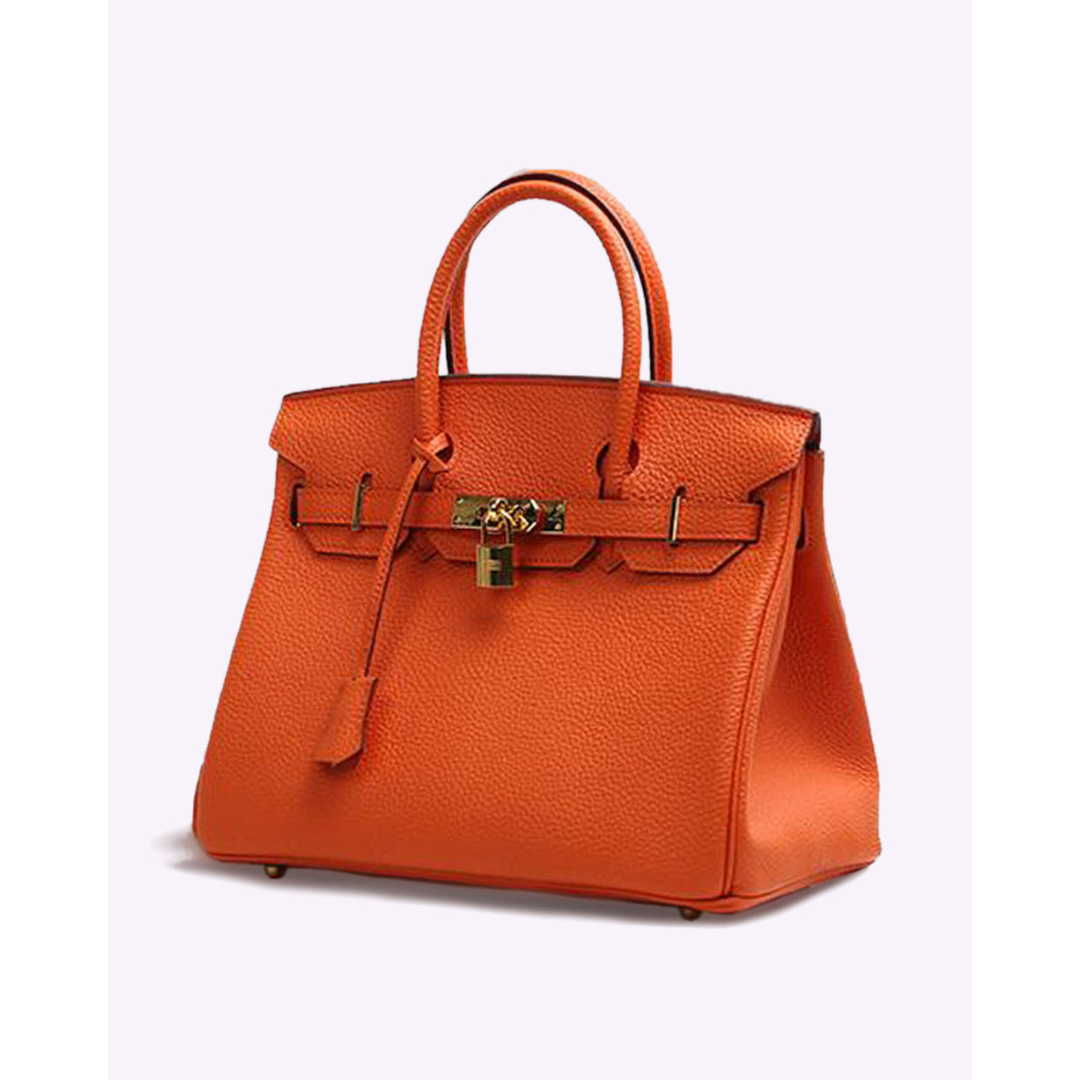 Sabine - Sac en cuir texturé avec accents dorés