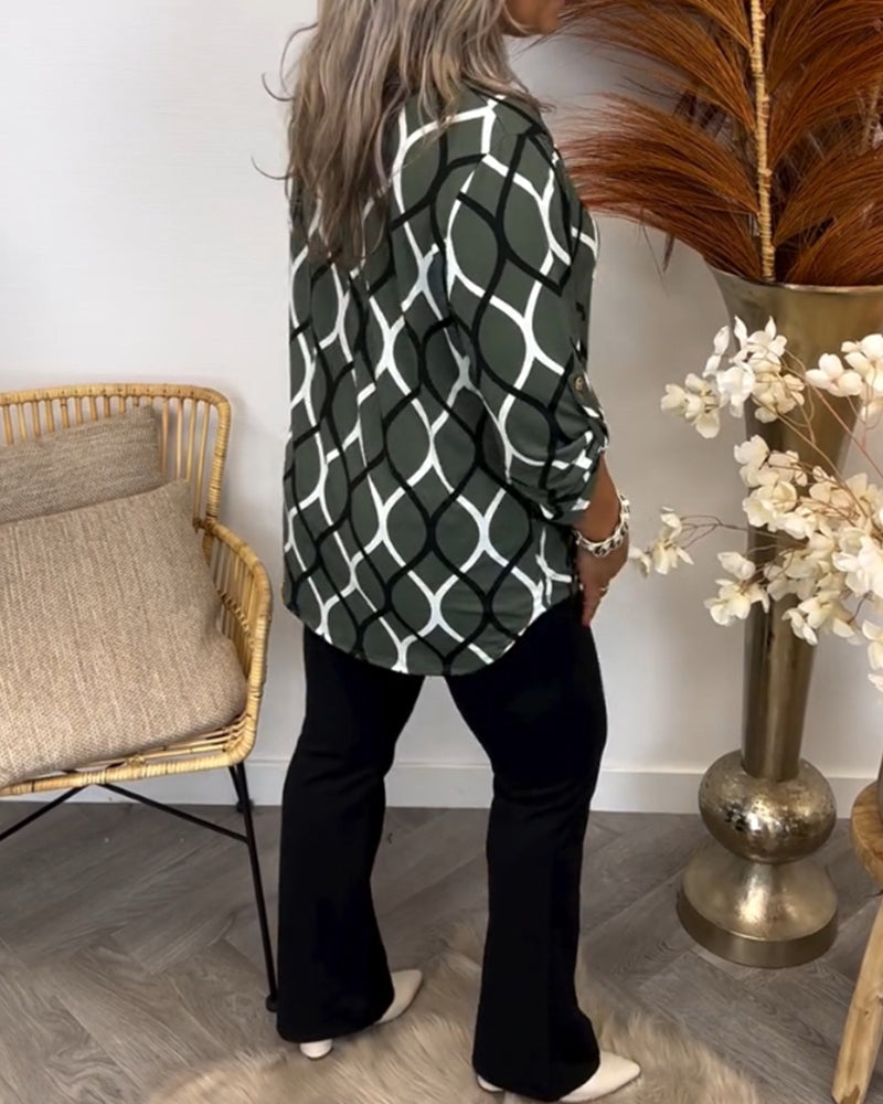 Hélène – Blouse à imprimé graphique