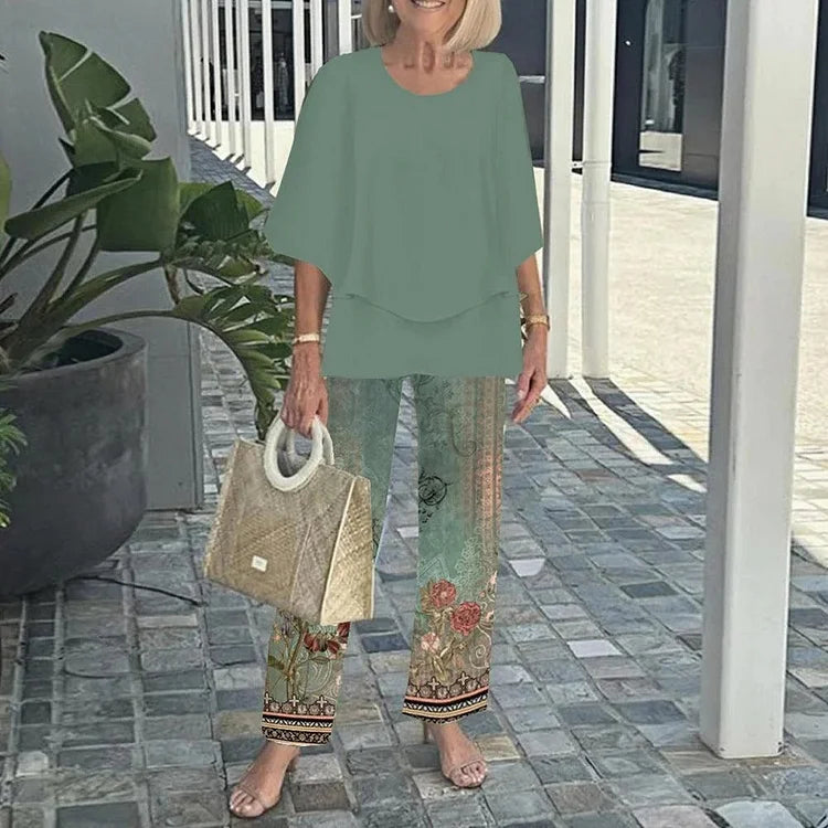 Monique – Ensemble deux pièces imprimé tendance