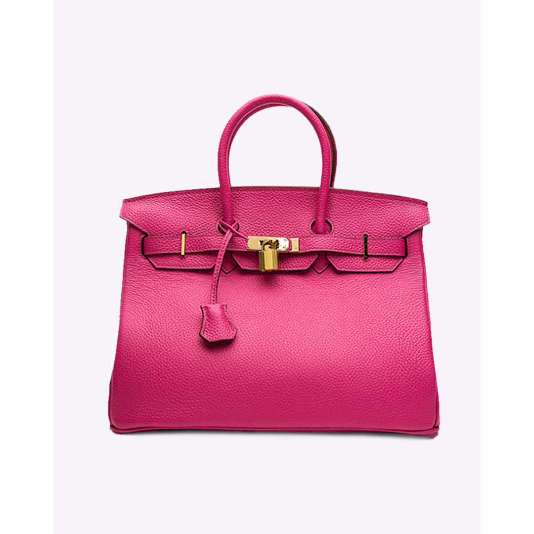 Sabine - Sac en cuir texturé avec accents dorés