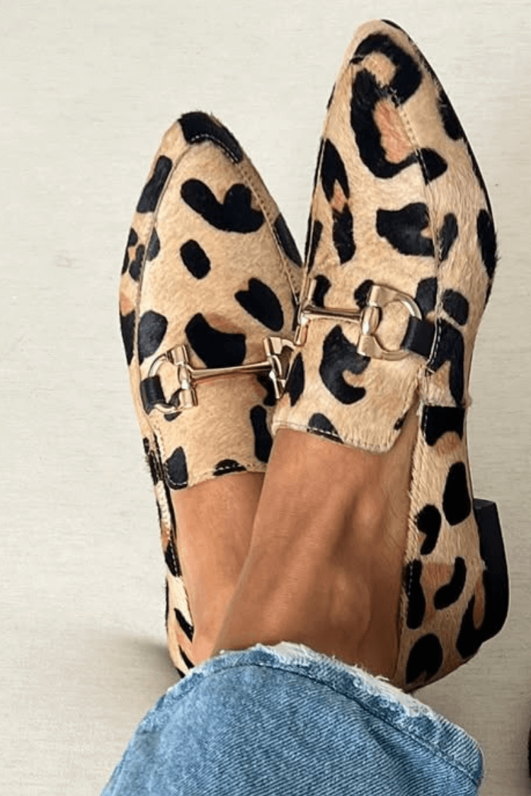 Léana - Mocassins imprimés au bout pointu ultra-chic