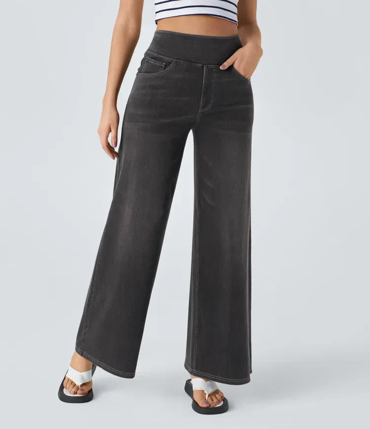 Éva - Pantalon taille haute confortable