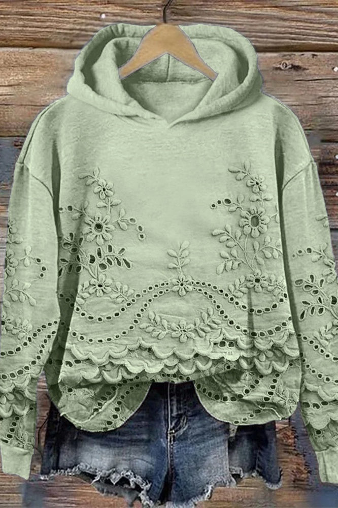 Paloma – Sweat à capuche dentelle de prairie