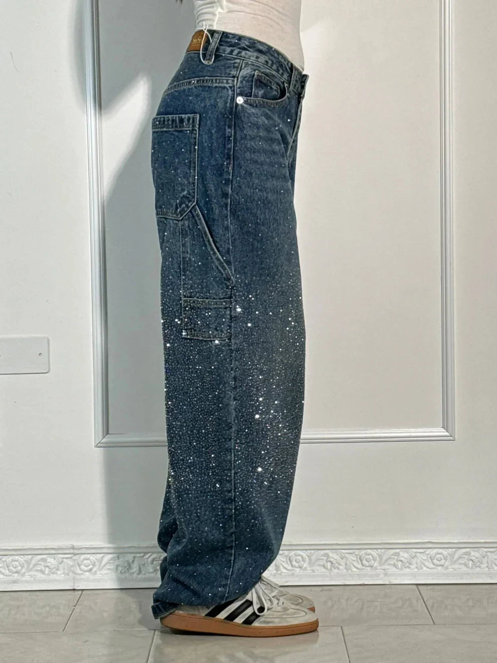 Ivanna – Pantalon balloon en denim élégant
