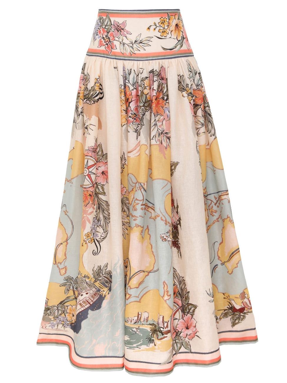 Ondina – Jupe trapèze vintage à taille large