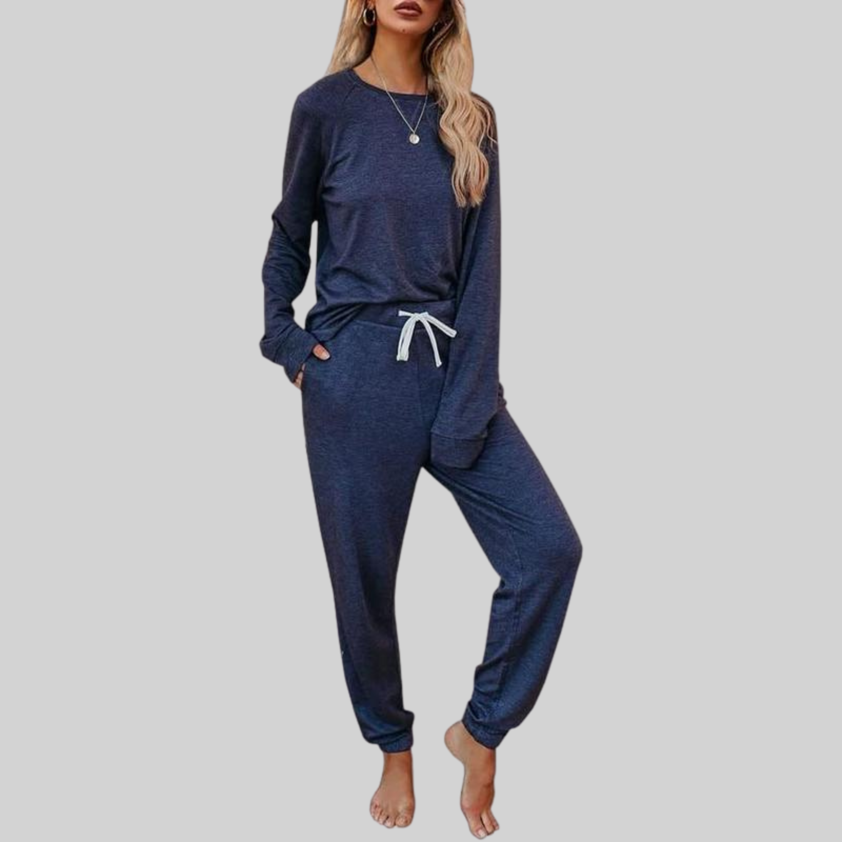 Joëlle – Ensemble décontracté manches longues et pantalon de survêtement