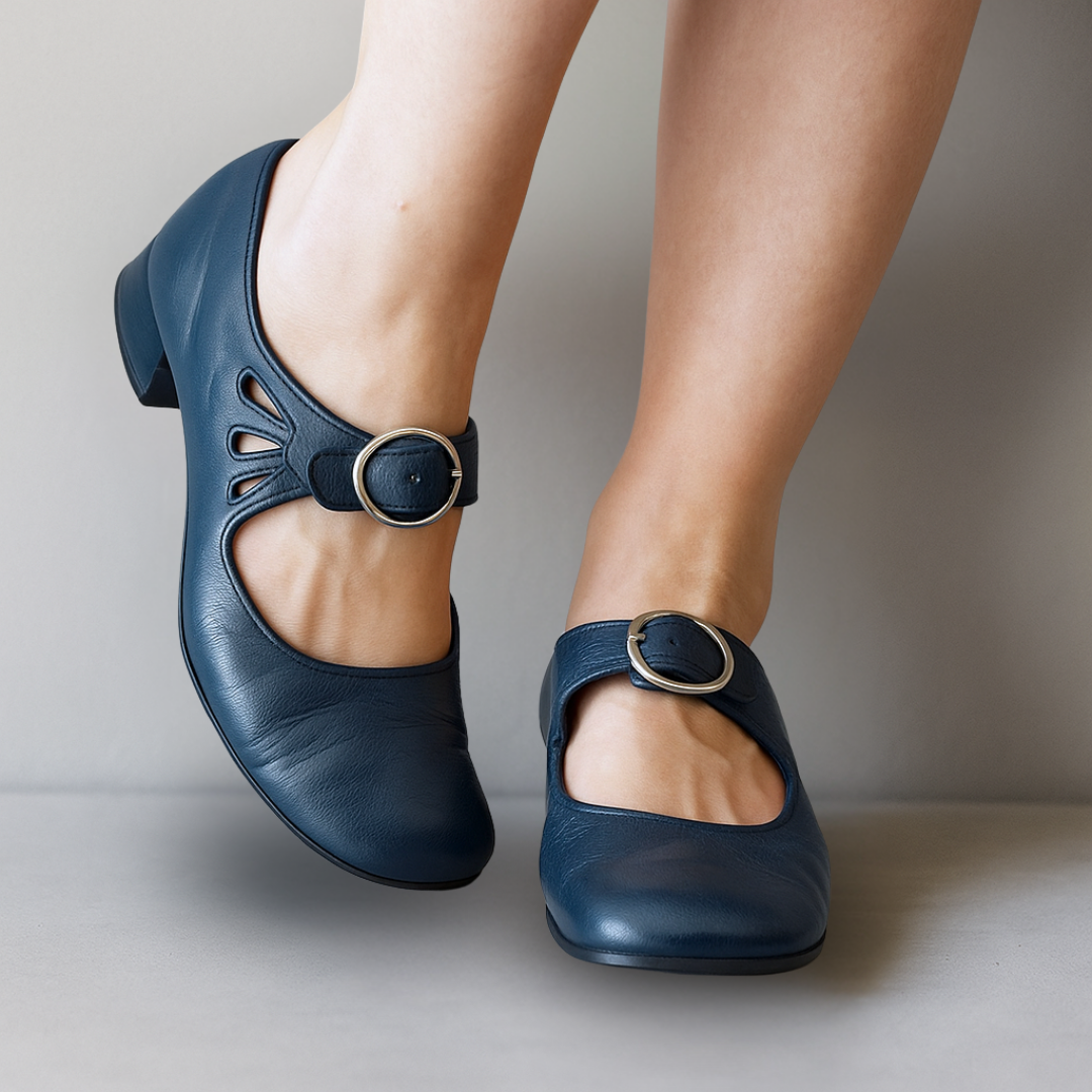 Vayence – Sandales orthopédiques en cuir à semelle compensée