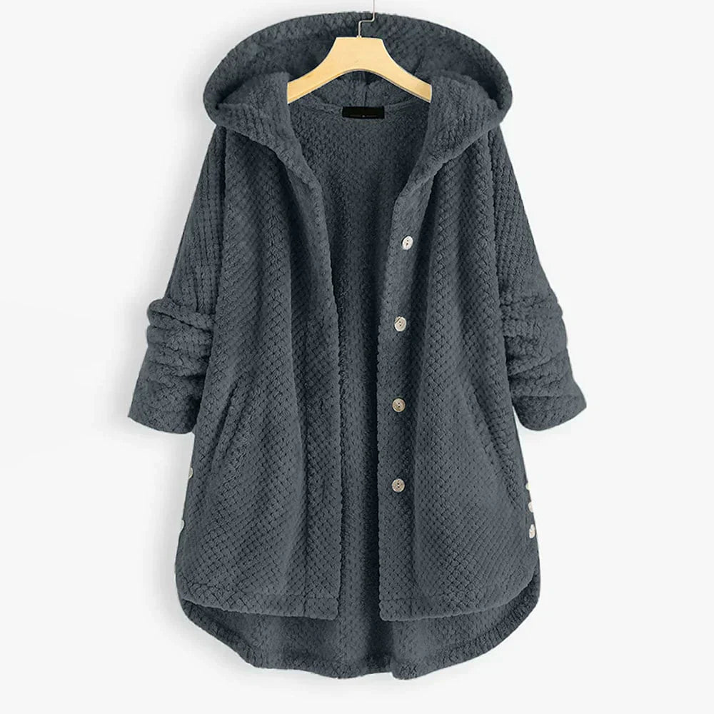 Théodora - Manteau côtelé avec capuche