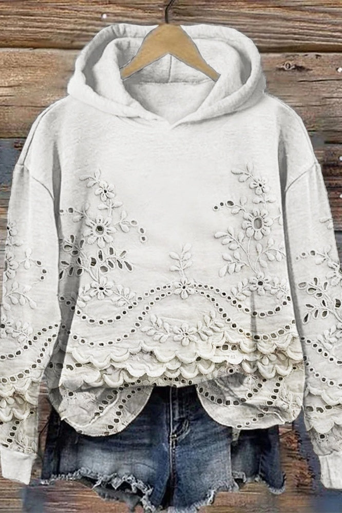 Paloma – Sweat à capuche dentelle de prairie