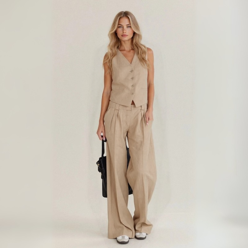 Cymone – Ensemble en lin naturel et artisanal
